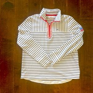 Vineyard Vines Red White and Blue Pull Lightweight Pull Over